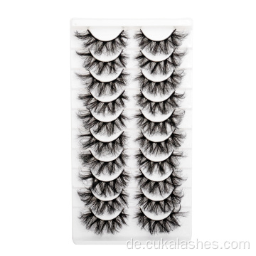 Veganer Full Strip 10 Pairs Faux Nerk Wimpern